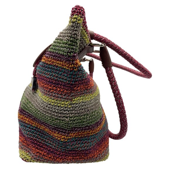 The Sak Gypsy Cambria Crochet Shoulder Bag With Brown Accents & Zipper Closure - Picture 4 of 16